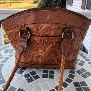 Patricia Nash Tooled Leather Poppy Handbag